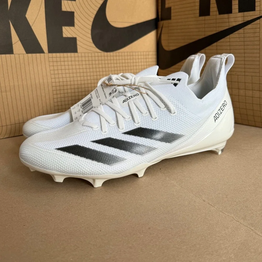 Adidas Adizero Electric +‎ Football Cleats White Black IH7451 Size 13